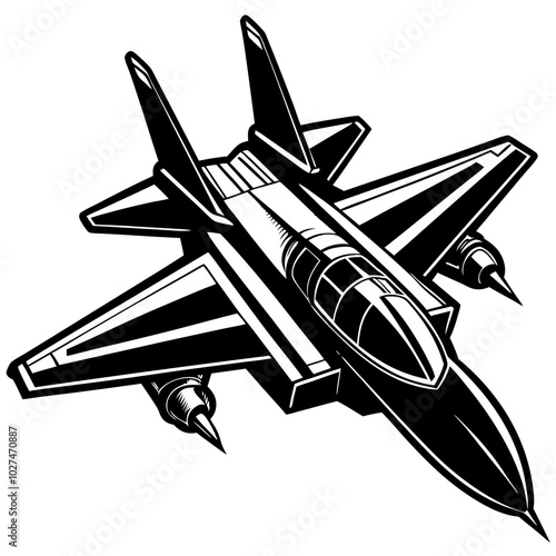 fighter jet vector illustration on a white background

