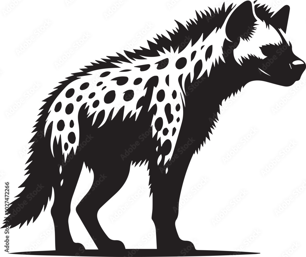 Obraz premium Hyena silhouette vector