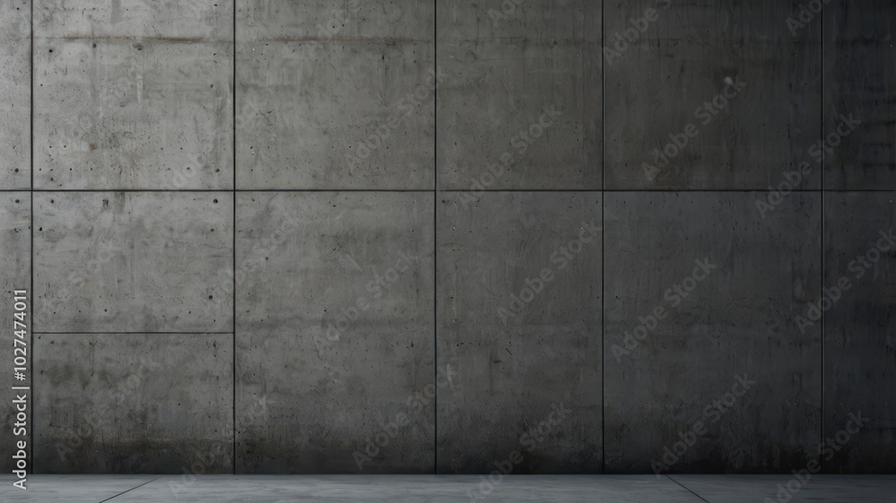 Fototapeta premium Concrete Wall, Stone, Texture, Texture, Cement, Gray, Gloomy, Industrial