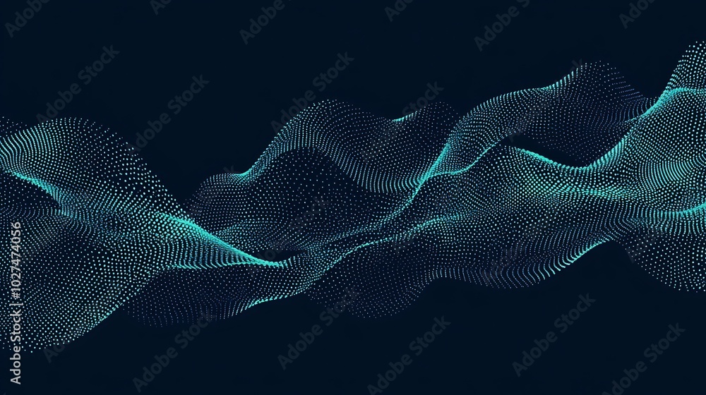 Abstract blue wave pattern on dark background. Abstract blue wave pattern on dark background.