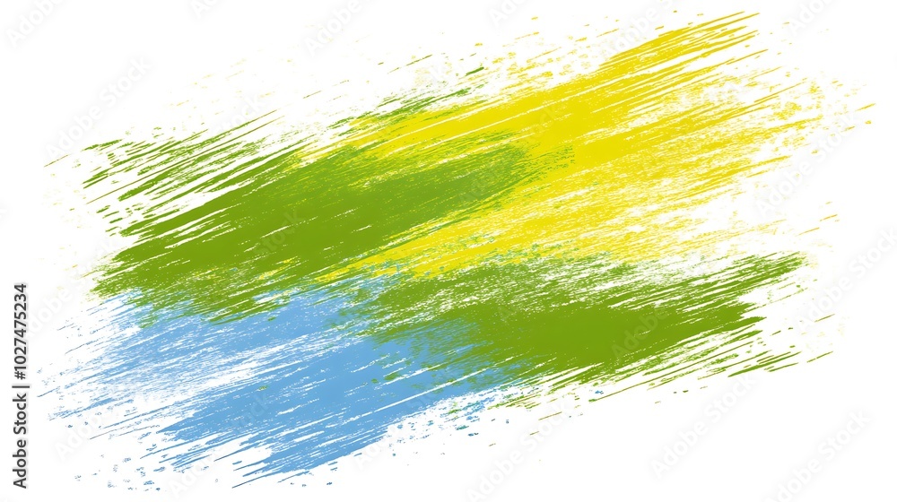 Abstract brush stroke background in blue, green, and yellow. Abstract brush stroke background in blue, green, and yellow.