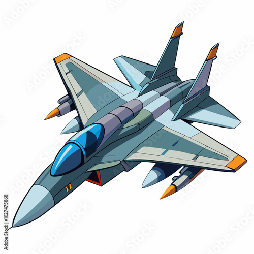 fighter jet vector illustration on a white background
