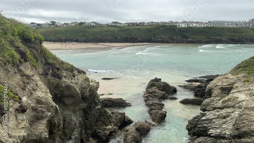 Waves on a Cornwall coastline