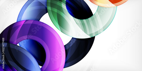 Circles, round elements, ring shapes premium background. Vector Illustration For Wallpaper, Banner, Background, Card, Book Illustration, landing page