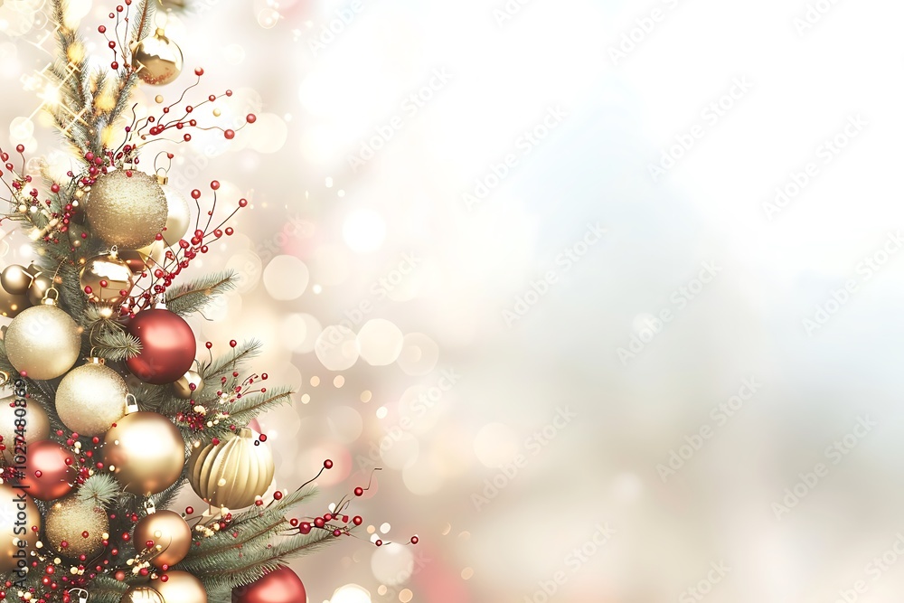 Elegant Golden Christmas Tree Decoration Elegant Golden Christmas Tree Decoration