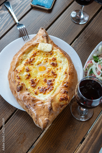 khachapuri on a plate