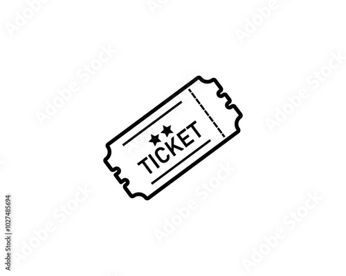 Vintage Ticket Icons. Event, Concert and Admission Ticket Icon.