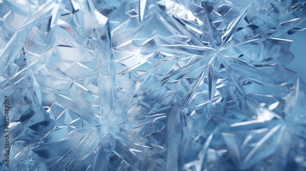 Close-Up of Intricate Frost Patterns on Glass. Cool Blue Tones. Winter Background Close-Up of Intricate Frost Patterns on Glass. Cool Blue Tones. Winter Background