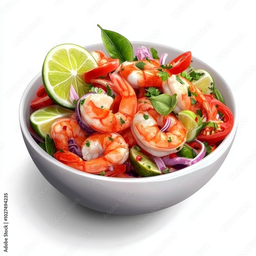 Fresh Spicy Seafood Salad with Lime Dressing Fresh Spicy Seafood Salad with Lime Dressing