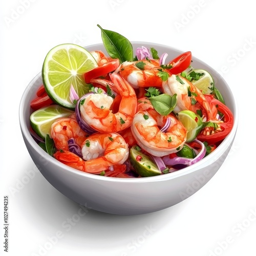 Fresh Spicy Seafood Salad with Lime Dressing