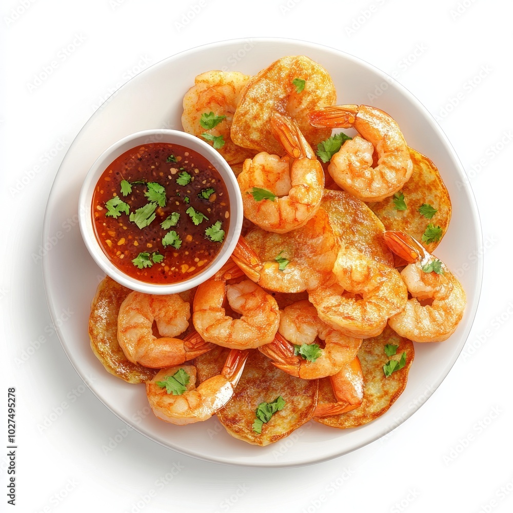 Crispy Thai Shrimp Pancakes with Dipping Sauce Crispy Thai Shrimp Pancakes with Dipping Sauce