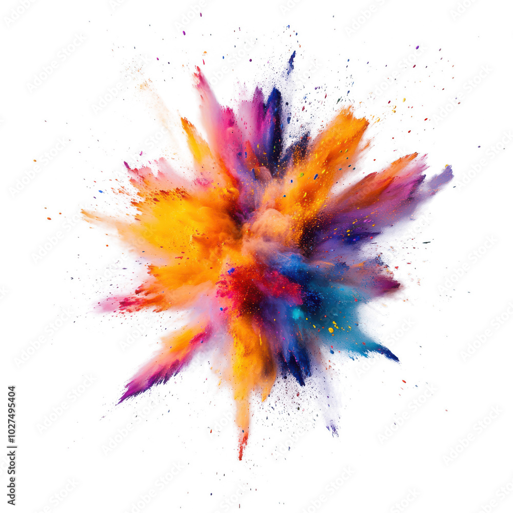Vibrant Color Explosion in Mid-Burst Effect Vibrant Color Explosion in Mid-Burst Effect