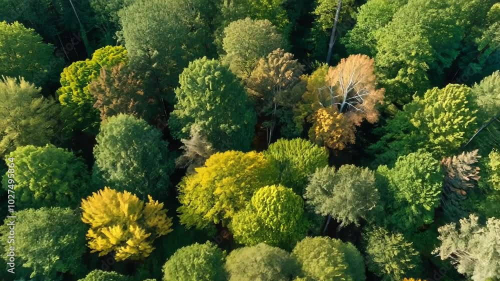 A detailed aerial view of a dense, diverse forest with lush green foliage, showcasing seasonal changes. A detailed aerial view of a dense, diverse forest with lush green foliage, showcasing seasonal changes.