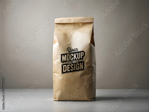 Blank brown Paper Bag Mockup  Clean and Minimalistic Design