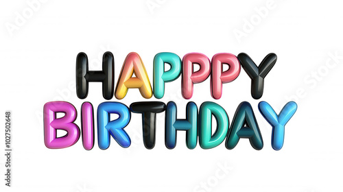 Happy Birthday Wishes in Vibrant Blue Lettering