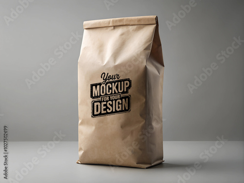 Blank brown Paper Bag Mockup  Clean and Minimalistic Design