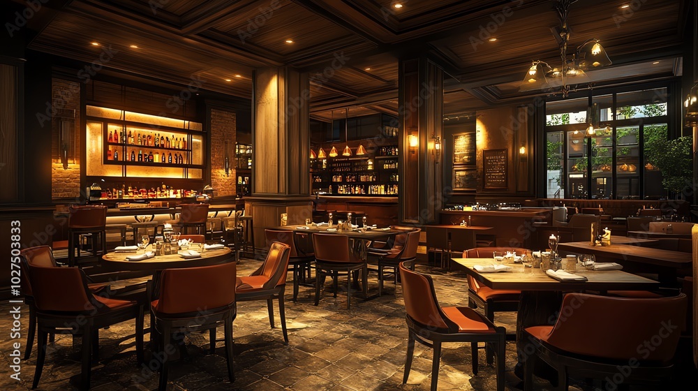 The warm lighting gives the image a welcoming and inviting atmosphere. The warm lighting gives the image a welcoming and inviting atmosphere.