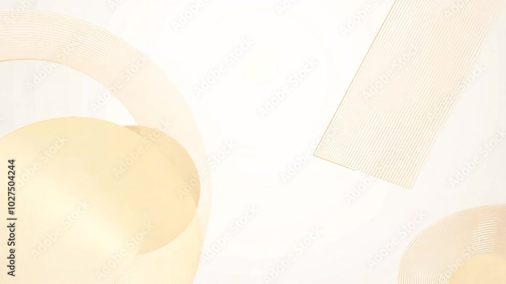 Abstract background with a subtle, thin, golden line creating a circular shape on a white background. Abstract background with a subtle, thin, golden line creating a circular shape on a white background.