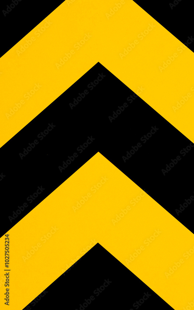 Yellow and Black Arrow Sign