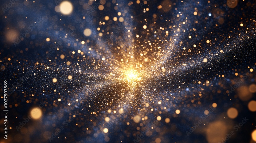 Magical Starry Night with Glittering Stardust Explosion Magical Starry Night with Glittering Stardust Explosion