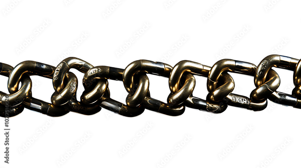 Obraz premium A Strong Iron Chain - This image illustrates a heavy-duty iron chain, highlighting its unyielding strength and durability, available as a PNG with a clear transparent backdrop.