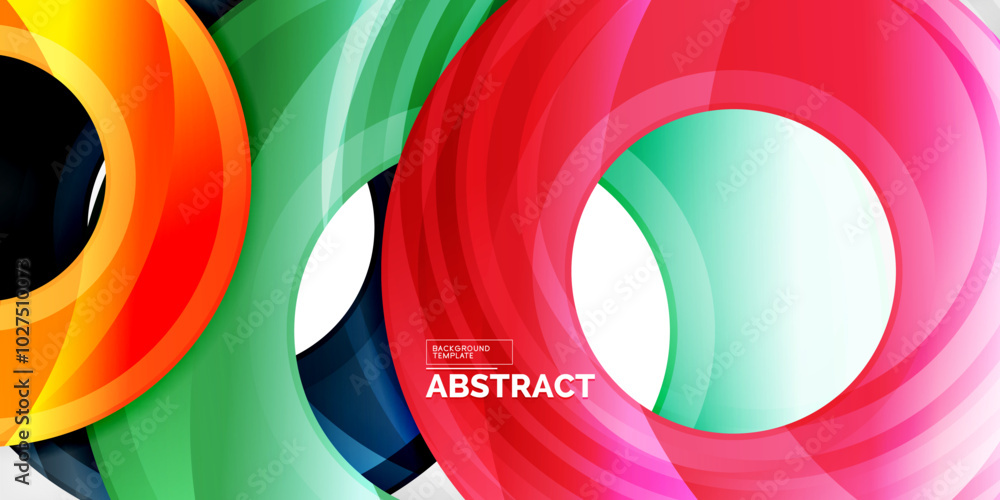 Bright colorful circles with light effects. Abstract background Bright colorful circles with light effects. Abstract background