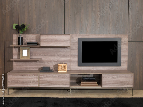 modern living room interior design and television unit