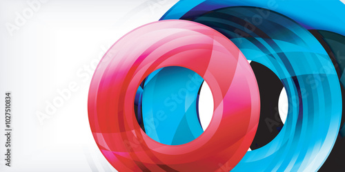 Circles, round elements, ring shapes premium background. Vector Illustration For Wallpaper, Banner, Background, Card, Book Illustration, landing page