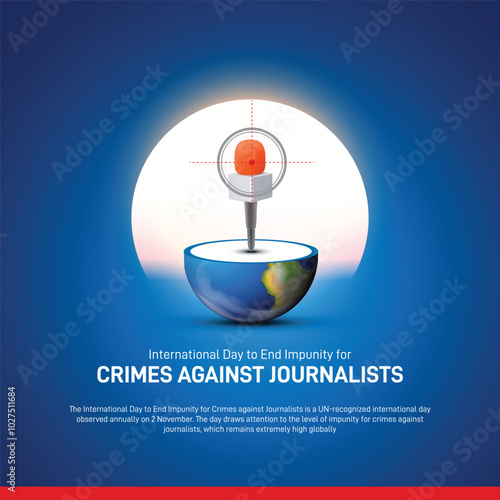 international day to end impunity for crimes against journalists creative banner, poster, social media post, postcard, template, background design etc. 