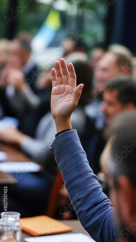 Business Executive Clarifying Points in Boardroom Meeting