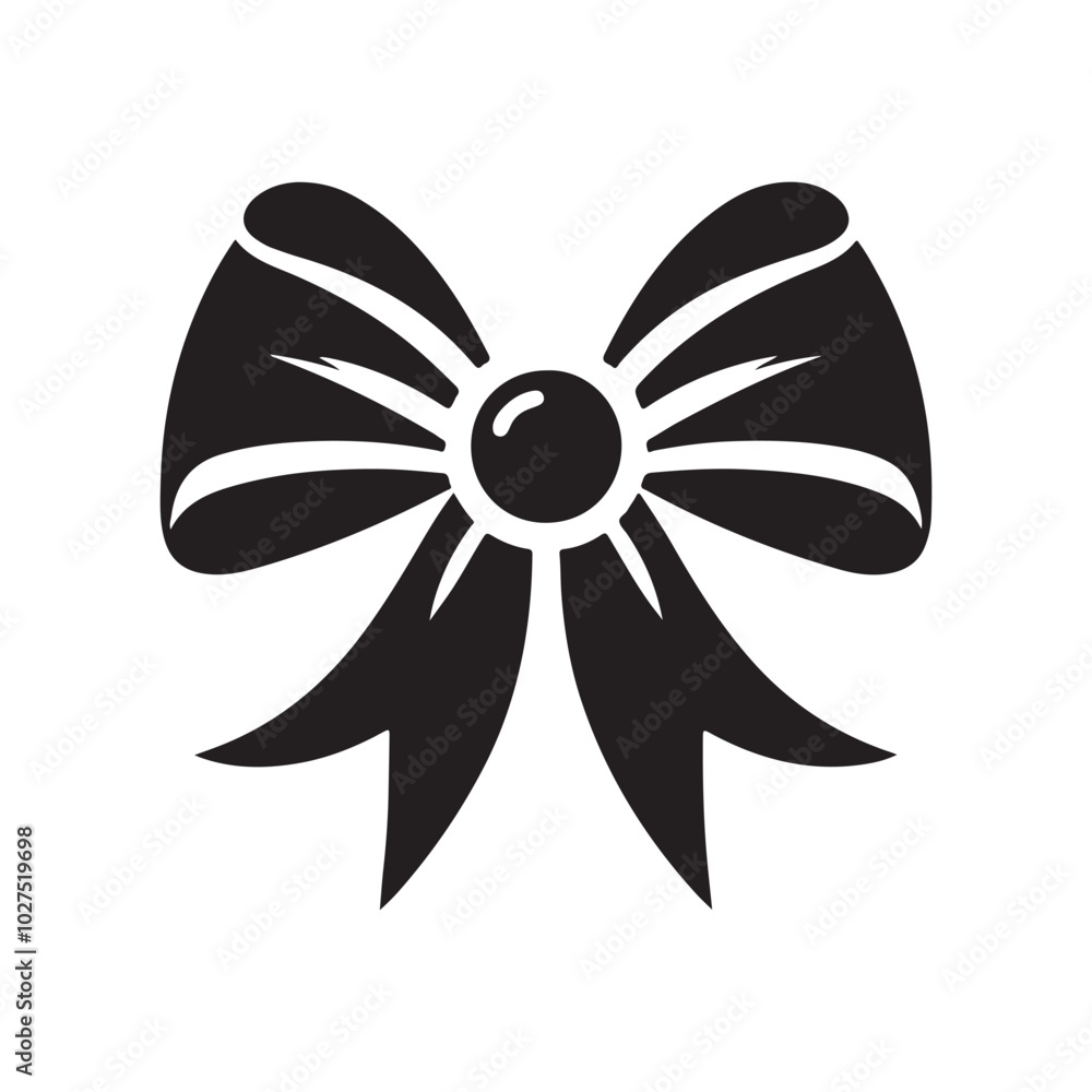 Ribbon Bow Silhouette Icon for Holiday Decorations - A Simple and Elegant Vector Illustration Ideal for Present Wrapping, Holiday Design, and Gift-related Creative Projects.
Ribbon Bow Silhouette Icon for Holiday Decorations - A Simple and Elegant Vector Illustration Ideal for Present Wrapping, Holiday Design, and Gift-related Creative Projects.