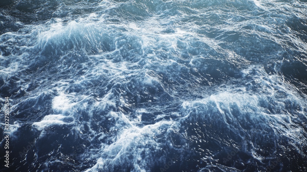 Fototapeta premium Captivating Currents: Swirling Waves of the Mighty Ocean