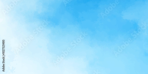 Abstract soft sky blue watercolor sky and clouds. grunge tint light blue watercolor background. Hand painted light blue background with watercolor. 