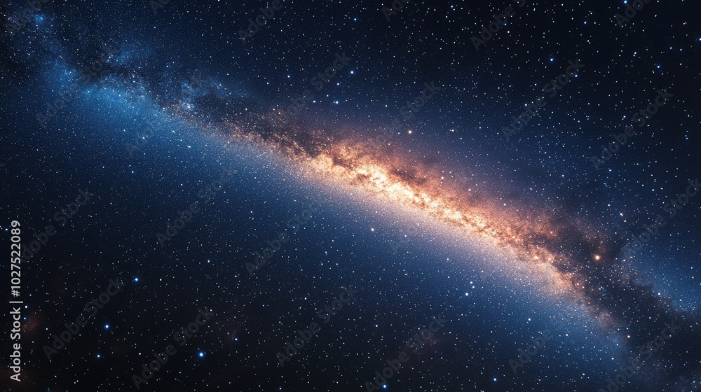 Stunning Galactic Spiral in Vast Cosmic Space Stunning Galactic Spiral in Vast Cosmic Space