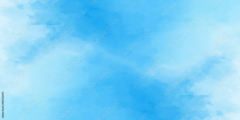 Fototapeta premium Abstract soft sky blue watercolor sky and clouds. grunge tint light blue watercolor background. Hand painted light blue background with watercolor. 