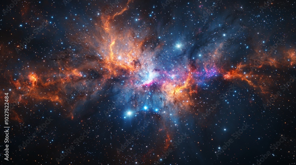 Fototapeta premium Vibrant Cosmic Cloud in Deep Space