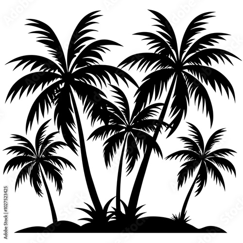 palm tree silhouettes