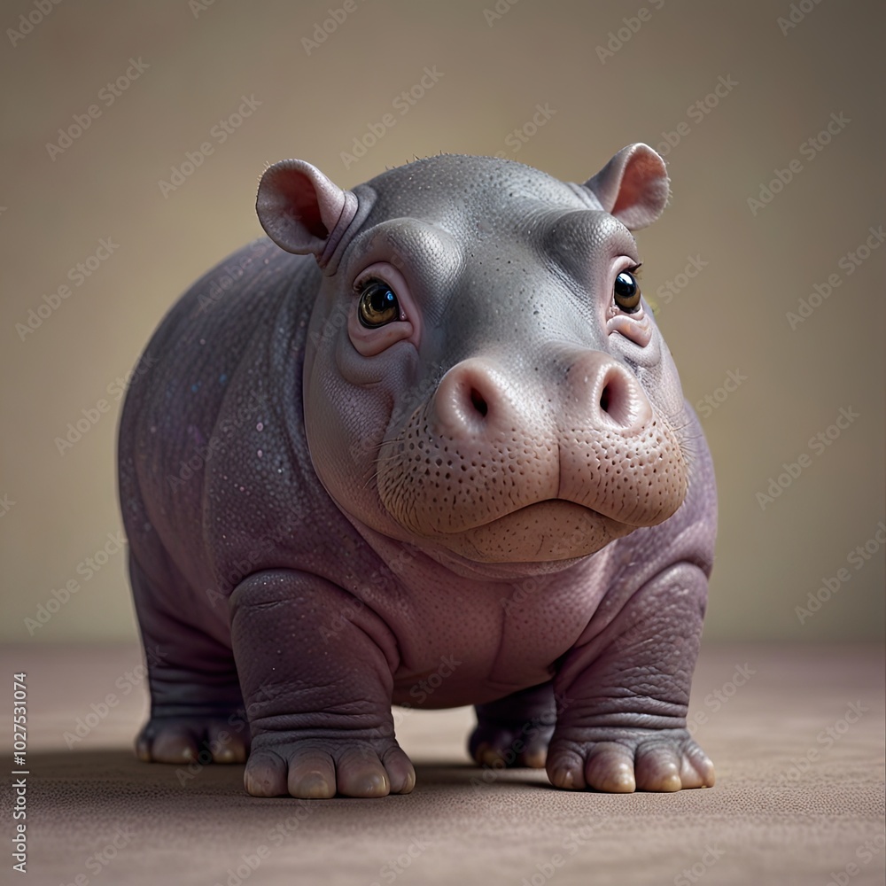 Cartoon pink hippopotamus piggy bank isolated on white background, perfect for children's toys or illustrations Cartoon pink hippopotamus piggy bank isolated on white background, perfect for children's toys or illustrations