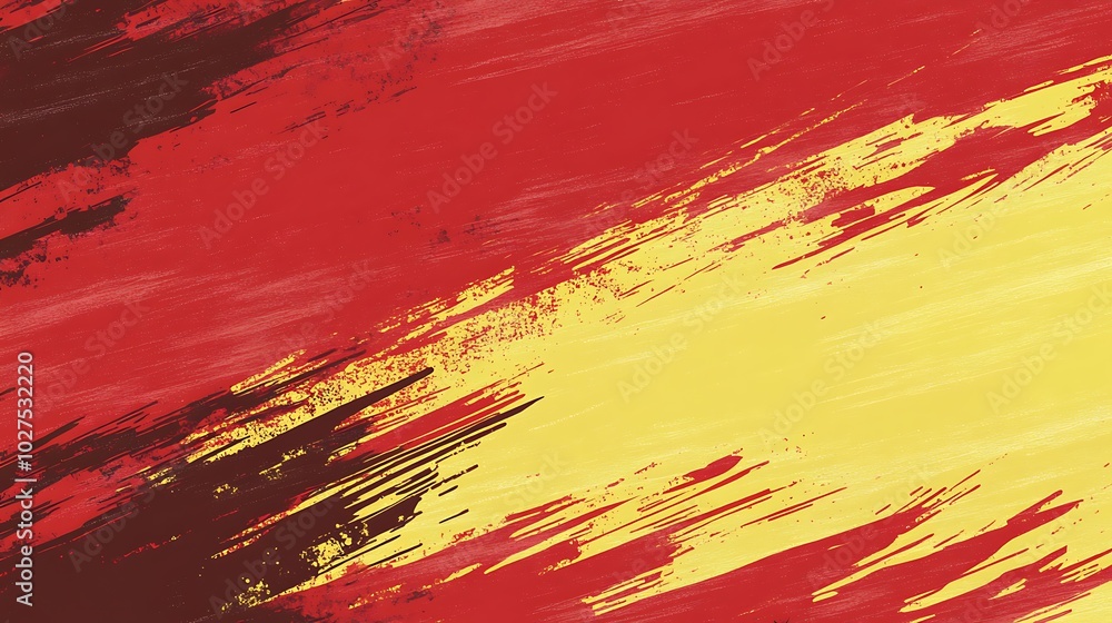 Abstract red and yellow brushstrokes background. Abstract red and yellow brushstrokes background.
