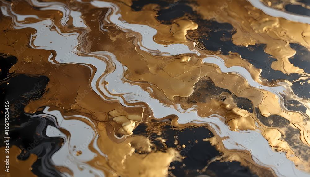 Gold fluid art marbling paint textured background Gold fluid art marbling paint textured background