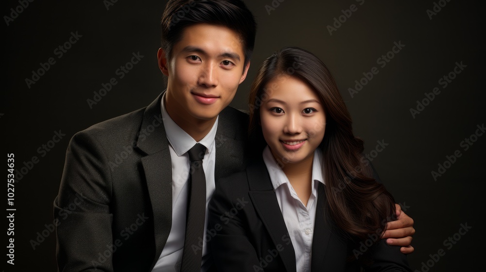 Working together on a project two asian business colleagues. Neural network ai generated art Working together on a project two asian business colleagues. Neural network ai generated art