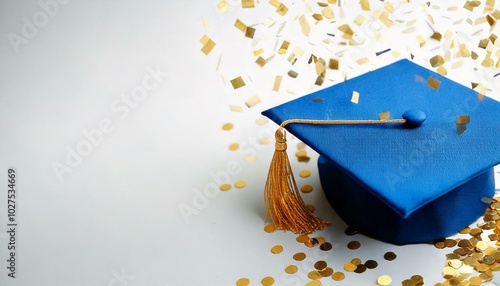 Wallpaper Mural Blue graduation cap isolated on neutral background Torontodigital.ca