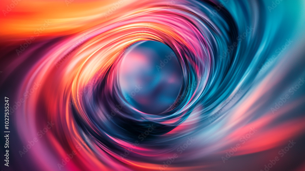 A vibrant whirlpool of colors creating a mesmerizing visual effect in abstract art A vibrant whirlpool of colors creating a mesmerizing visual effect in abstract art