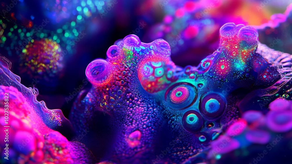 Fototapeta premium Vivid Neon Colors with Glowing Design Elements