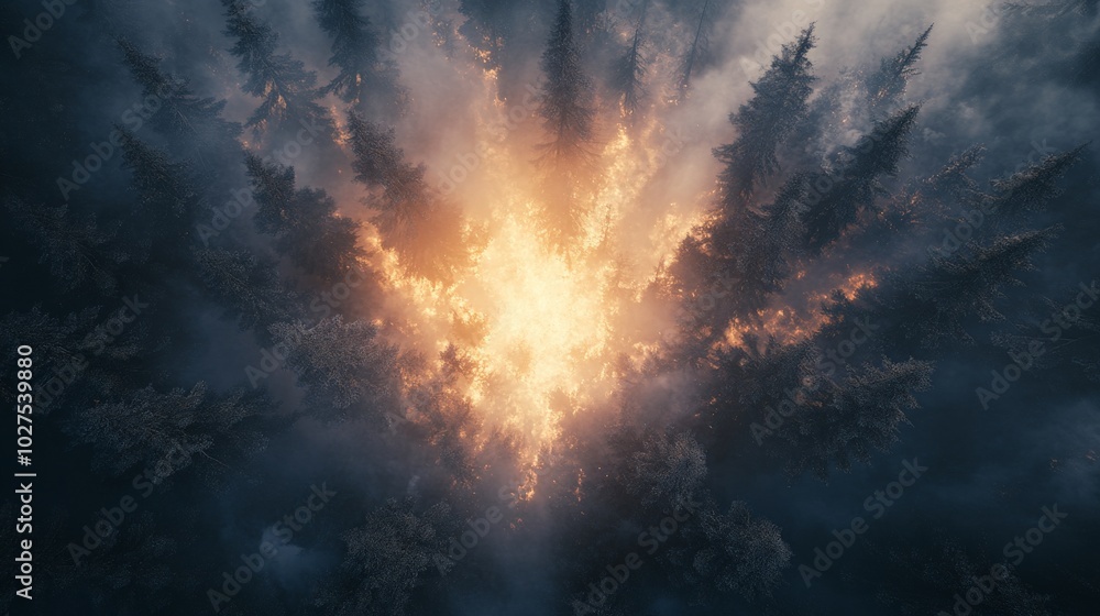 Naklejka premium Majestic Wilderness Explosion of Light