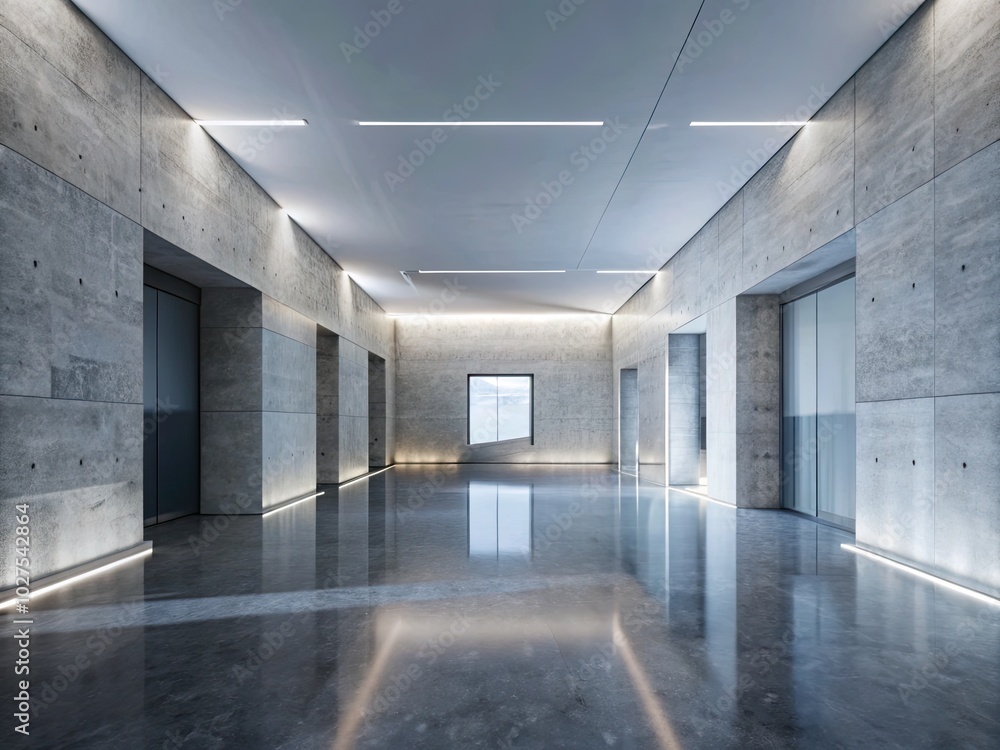 custom made wallpaper toronto digitalSpacious modern hallway with a minimalist design.
