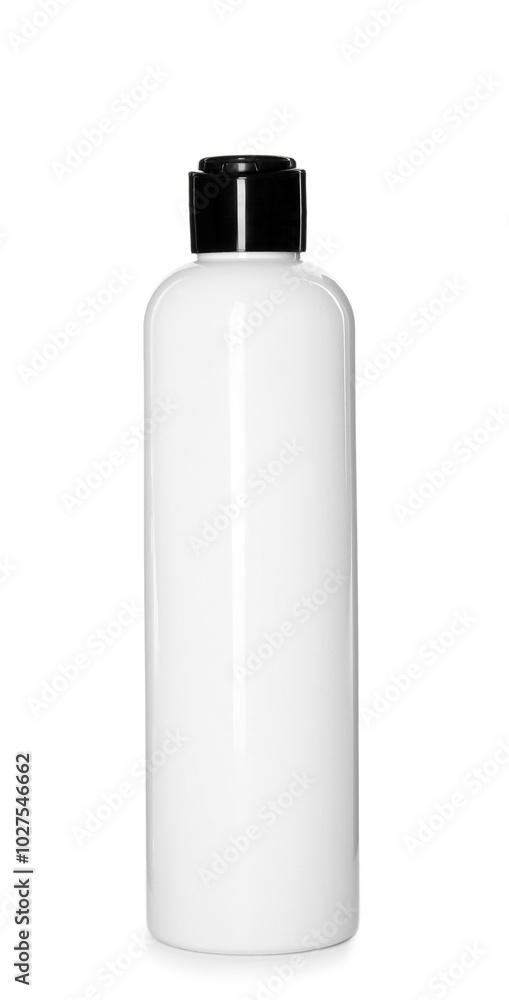 Bottle of shampoo isolated on white. Personal care product Bottle of shampoo isolated on white. Personal care product