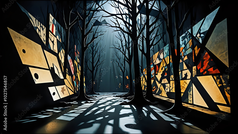 Abstraktion Düstere Collage Landschaft 16х9. Hintergrund für das Design 3. Abstraktion Düstere Collage Landschaft 16х9. Hintergrund für das Design 3.
