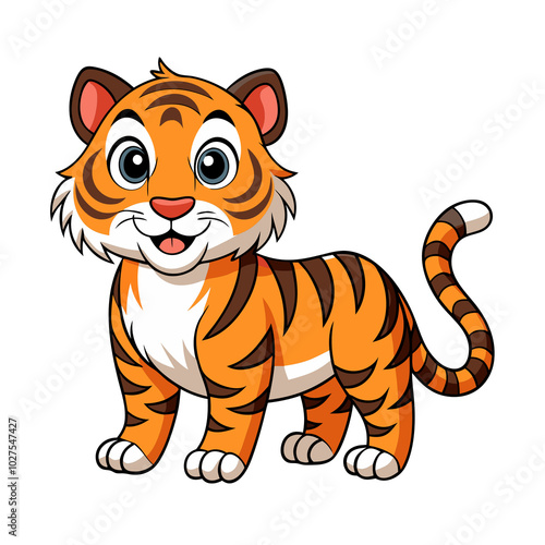 Tiger Illustration of Wild Animals Cartoon