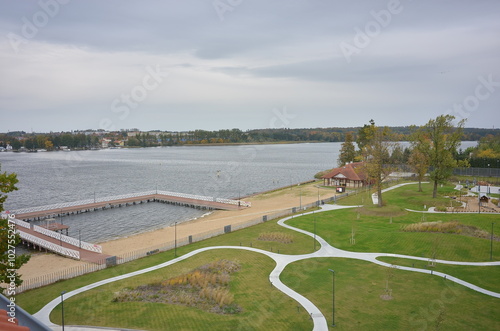 Fototapeta Naklejka Na Ścianę i Meble -  Ostróda. Molo. Polska - Mazury - Warmia.
